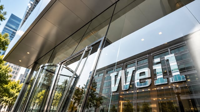 The Weil logo, as seen from outside the firm’s Washington, DC, office.