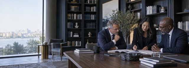 Law firm leaders discussing strategy